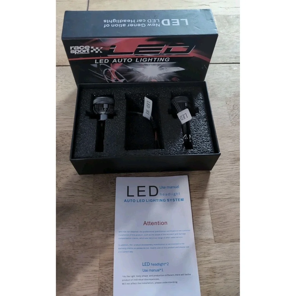 H1 LED Headlight Bulb Conversion Kit High Low Beam Lamp 6000K Super White 2 pcs